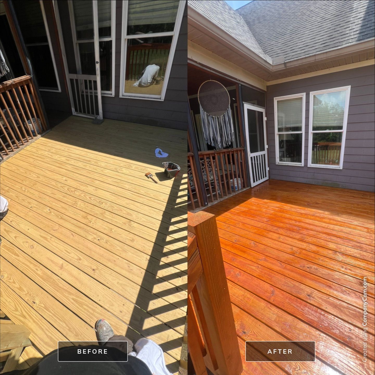 Wood Deck Staining Project